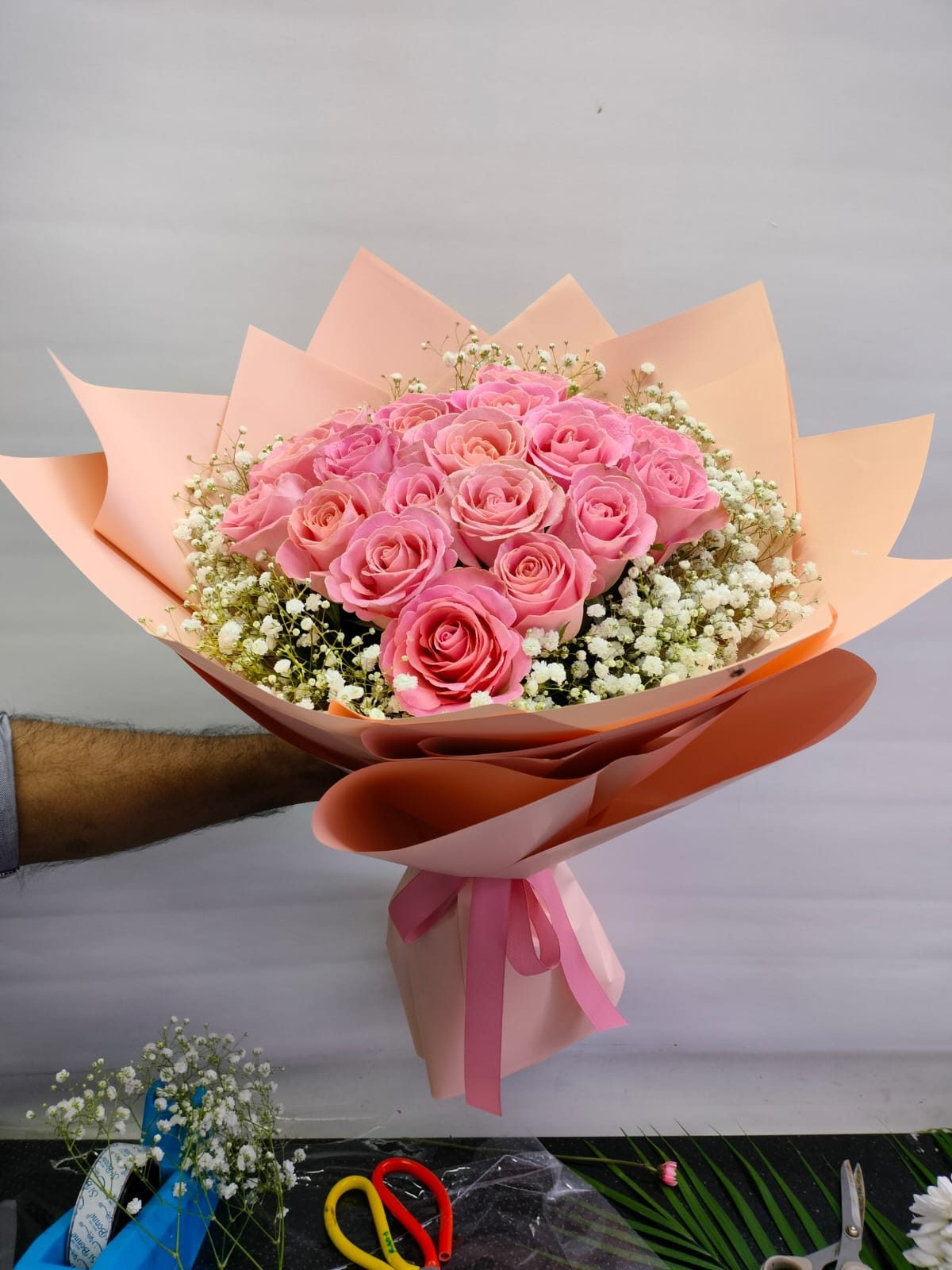 Pink Rose Romance Bouquet